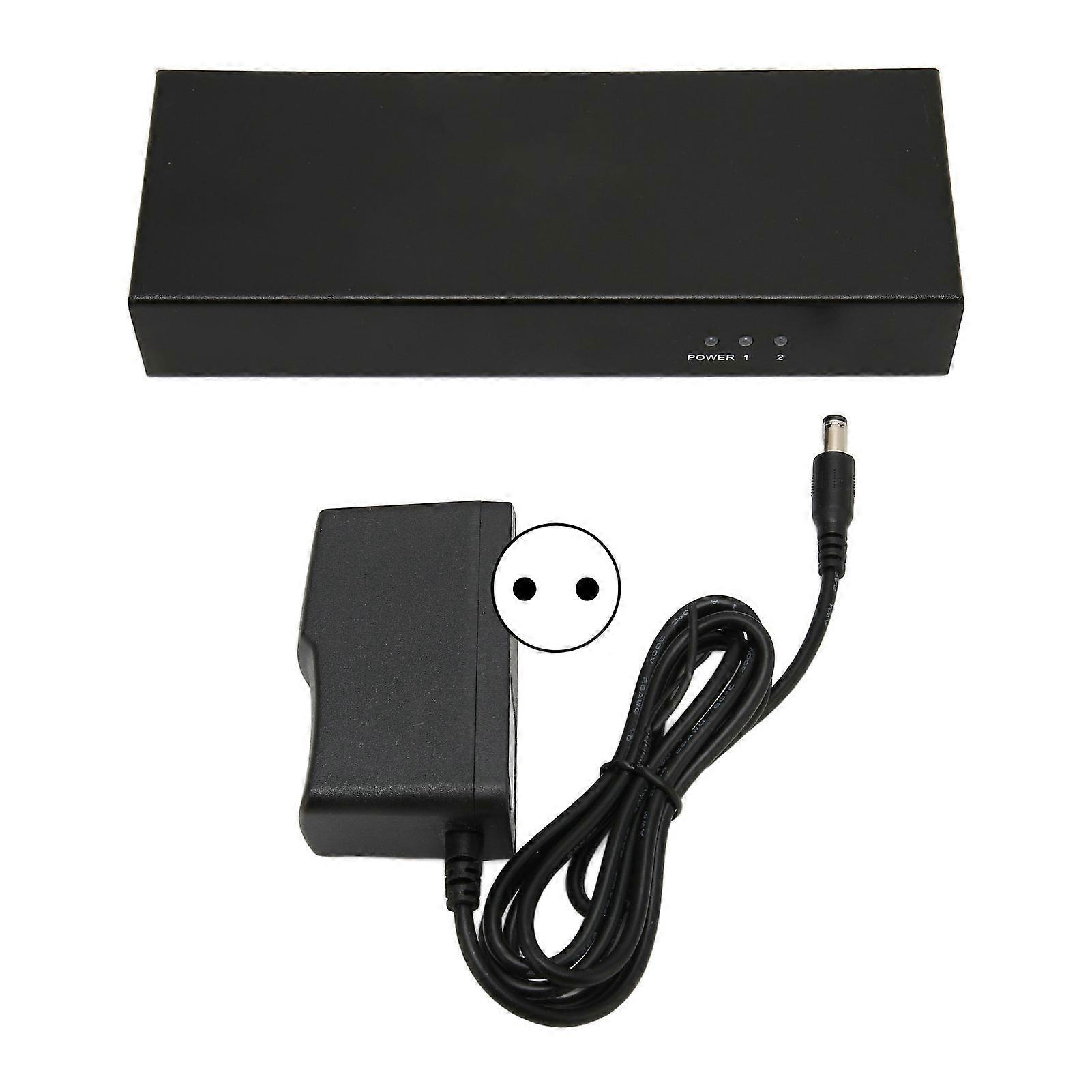 DVI Splitter 1 in 2 Out Support 30 36bit Color 4K Lossless Transmission Dual Monitors Distribution Duplicator 100240V EU Plug