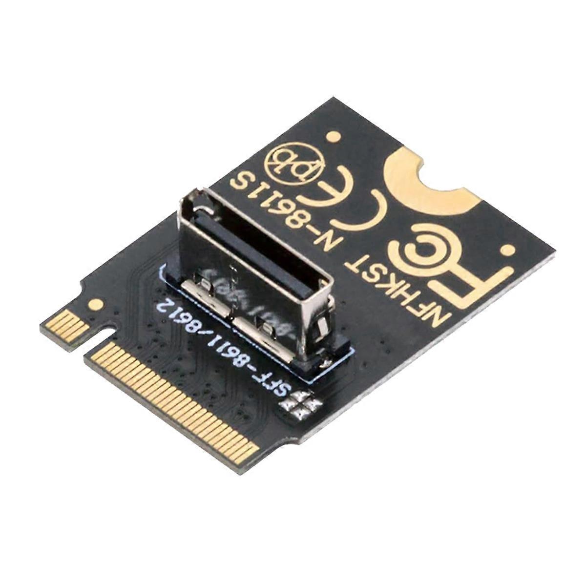 2230 NVMe M.2 Male to Oculink SFF-8612 SFF-8611 PCI-E4.0 67 Pin Female Vertical Host Adapter for NVM
