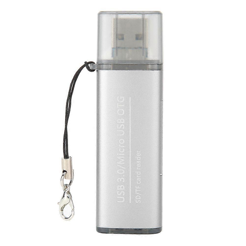 Hook Type Card Reader Portable USB 3.0 to Memory Card Titanium Gray for Android Phone OTG