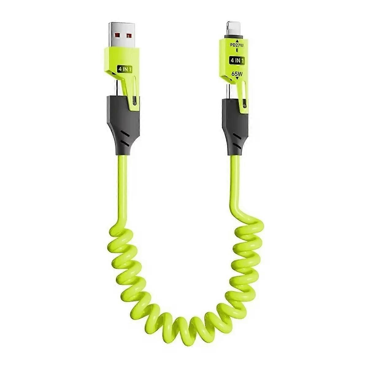 65W USB 4-in-1 Fast Charging 65W Type-C to Type-C Data Cable,B