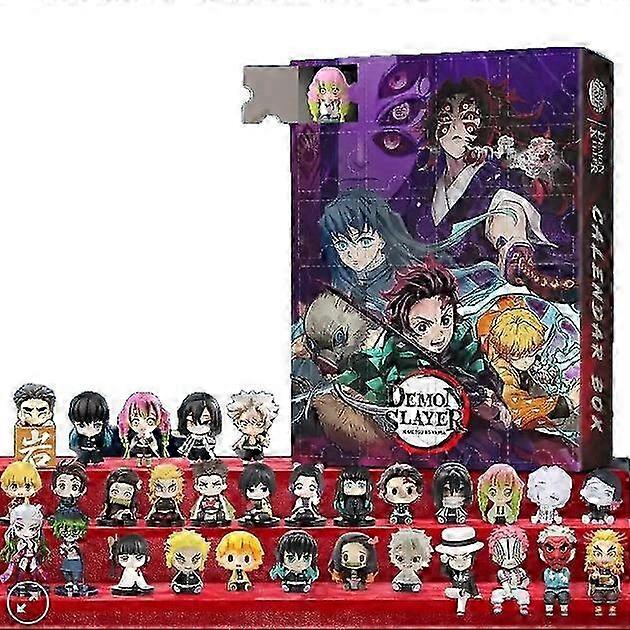 suitable for demon slayer christmas advent calendar blind box for holiday gifting