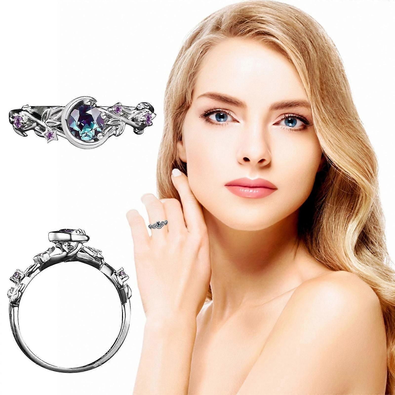 Vintage Amethyst Ring For Women Wrap Around Star Amethyst Ring Promise Ring Engagement Wedding Jewelry 245170