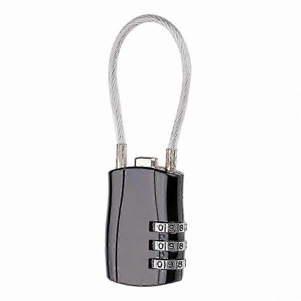 3-Digit Password Cable Lock for Motorcycle Helmets and Chains