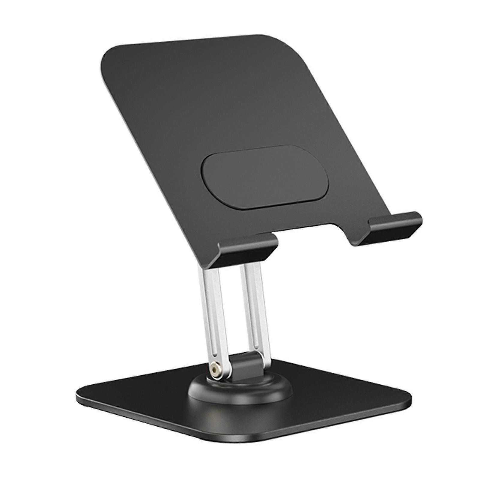 Foldable Metal Phone Stand, Rotatable Base Adjustable Height Portable Bracket for Home Kitchen Office