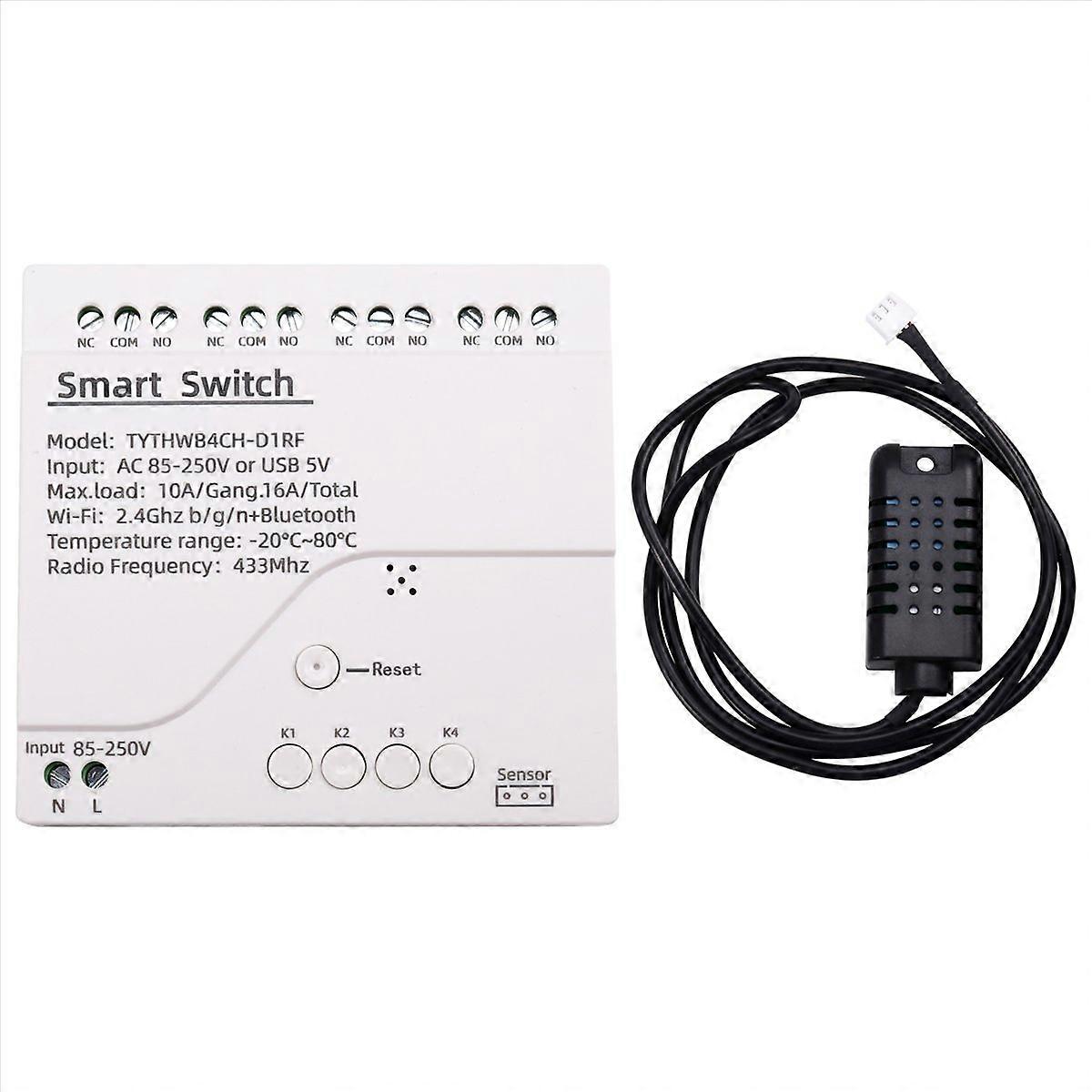 Tuya WiFi Smart Switch Monitor senzor de temperatură și umiditate