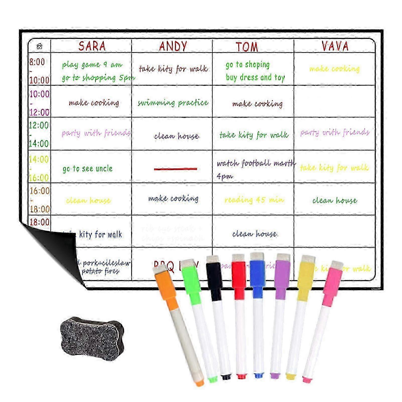 Magnetic Whiteboard Calendar Set Convenient to Use Multi-purpose Board for Kids Students Classroom
