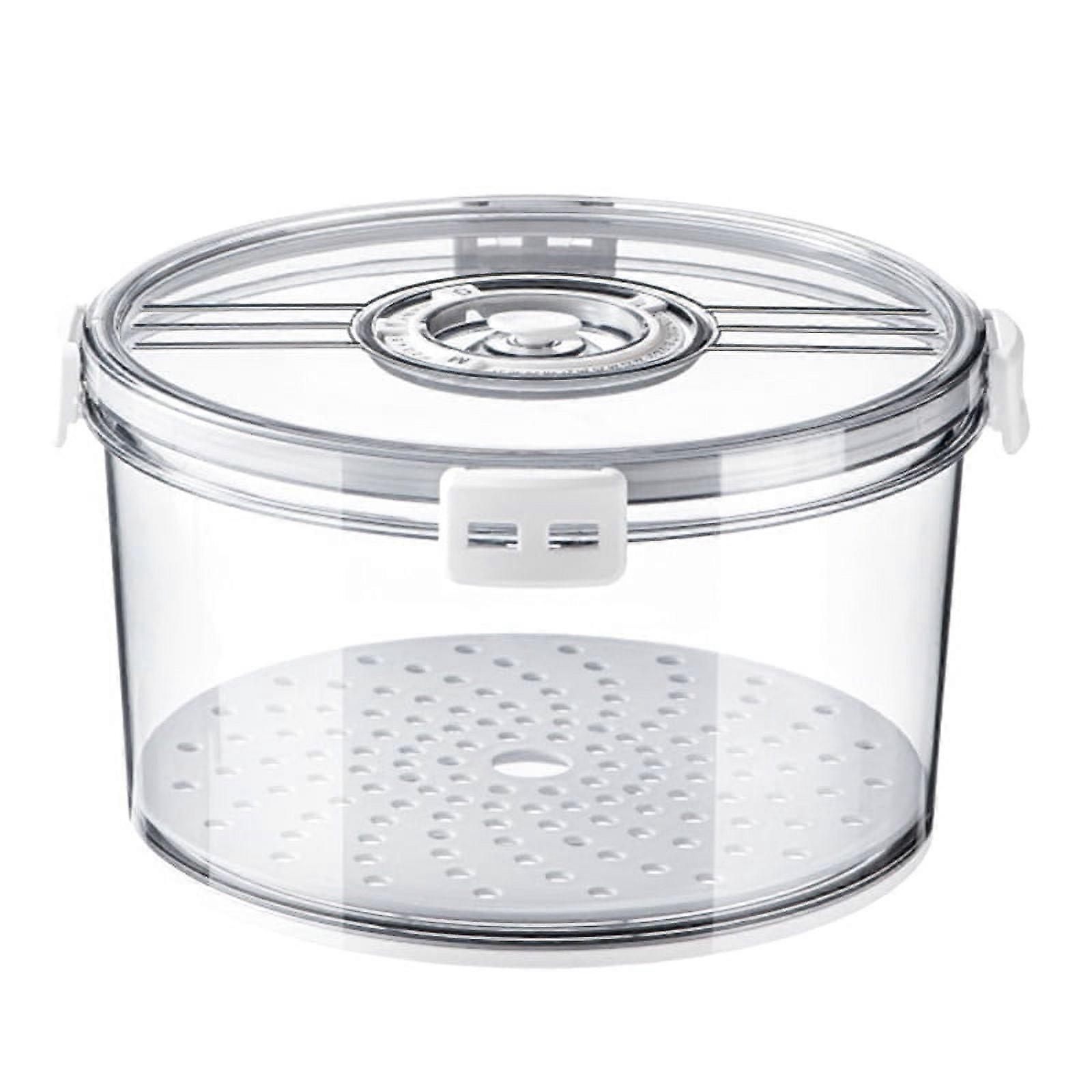 Airtight Bread Box Round Homemade Bread Storage Container Time Recording Bread Keeper for Homemade Bread
