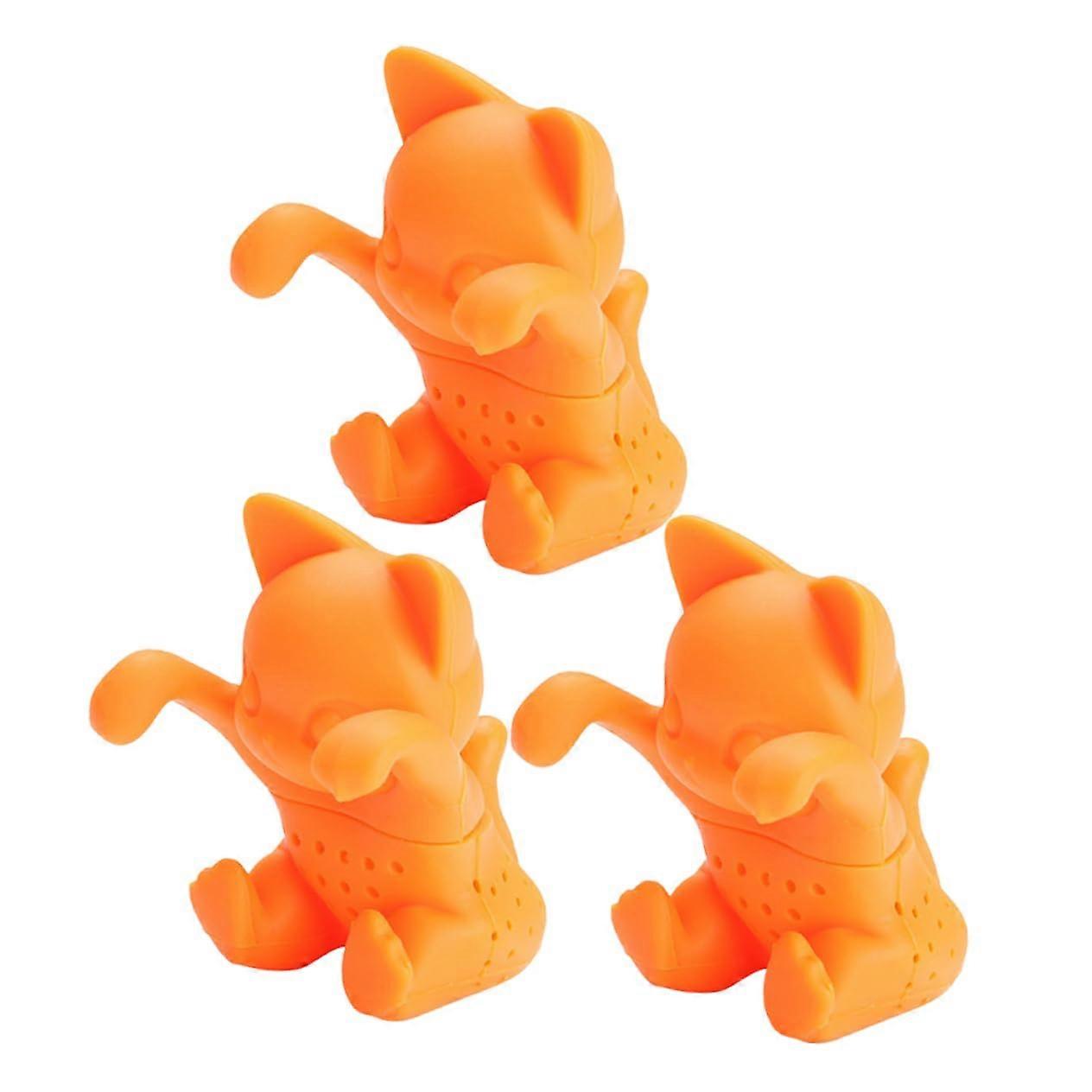 Tea Infuser 3Piece Set Fine Mesh Strainer For Loose Tea Reusable AnimalShaped Steeping Diffuser