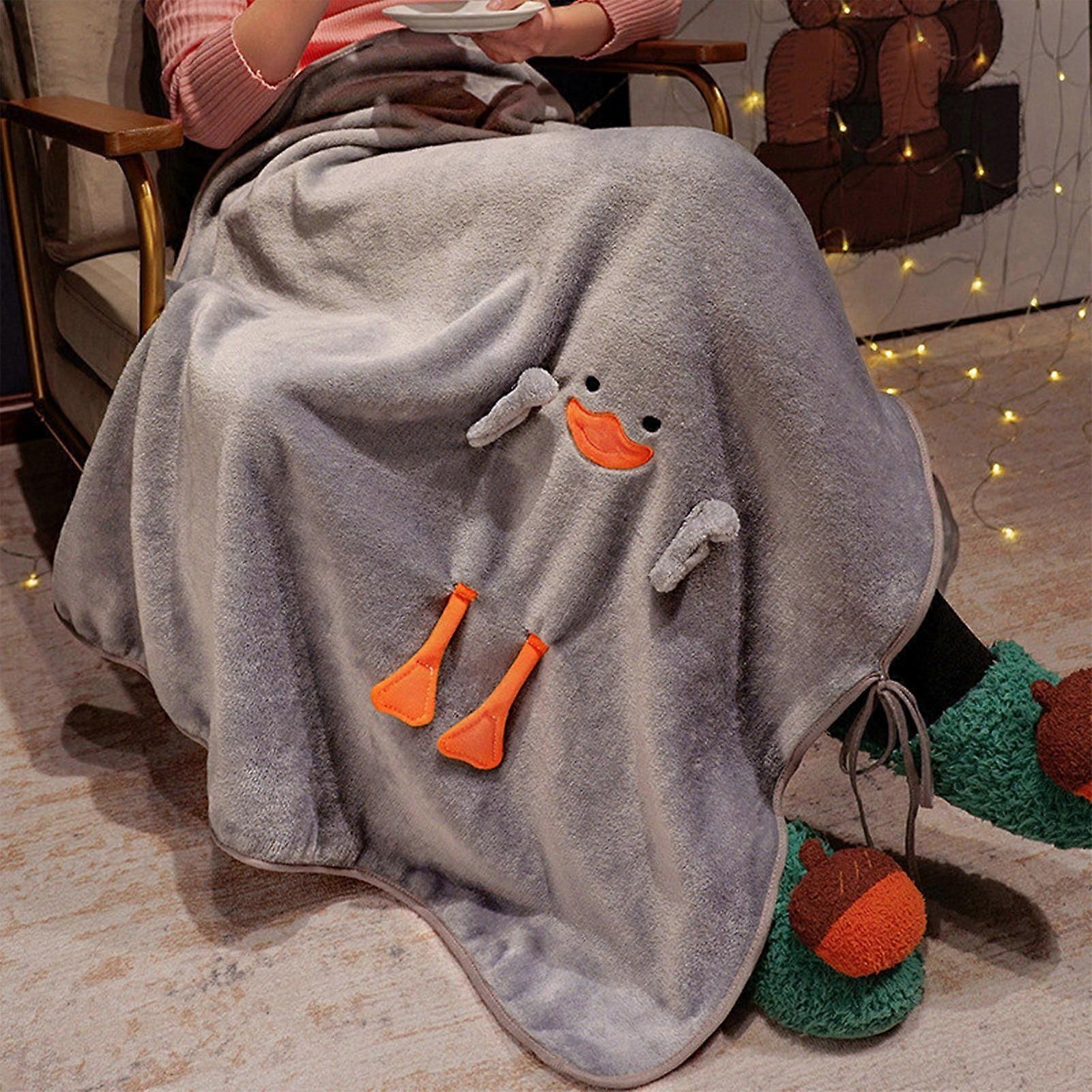 Soft Plush Pillow Blanket - Warm, Comfortable, Machine Washable. Compatible with office, living room, sofa, bed use. Perfect for summer sleep.