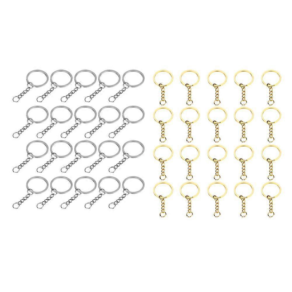 key ring with split ring chain