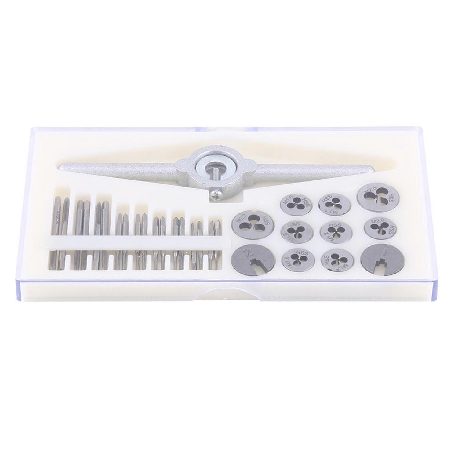 30PCS/Set Taps Dies Spanner Set Screw Threading Tapping Hand Tools Kit
