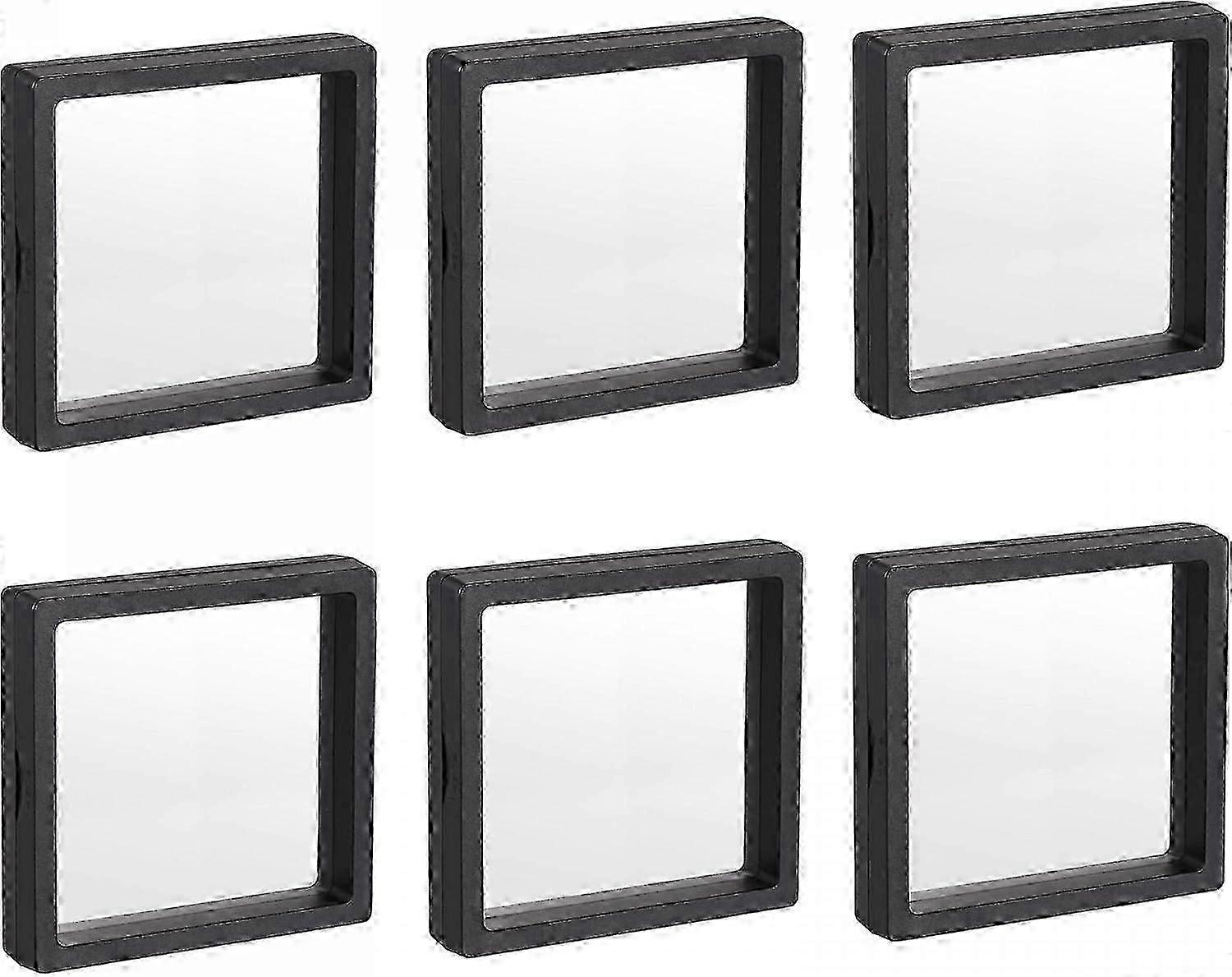 Floating Thin Film Display Box, ABS Frame Display Case Holder 11cm x 11cm x 2cm