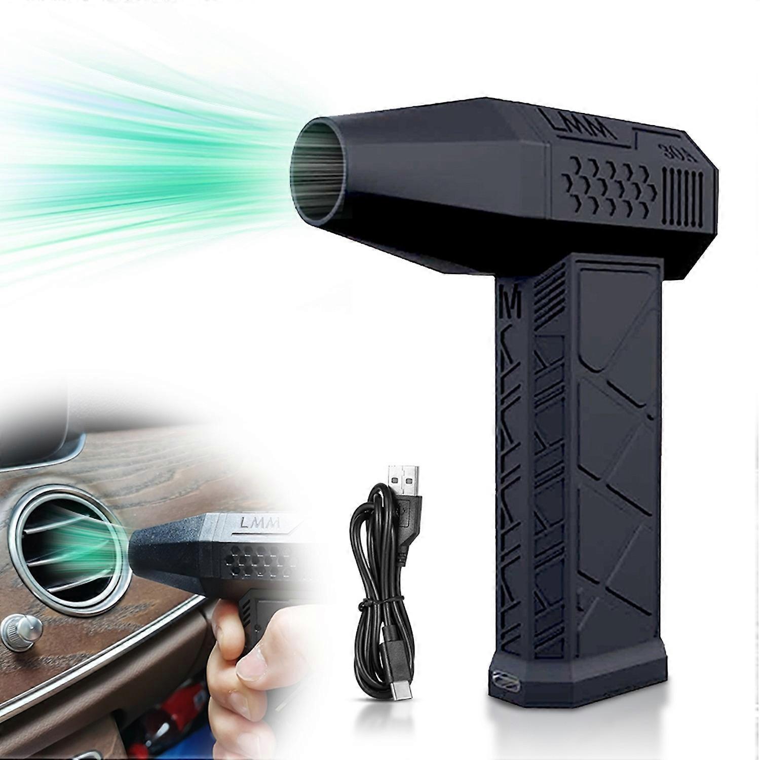 Electric Air Duster 130000RPM Compressed Air Duster Speed Adjustable Turbo Fan Built in 3000mAh Rech