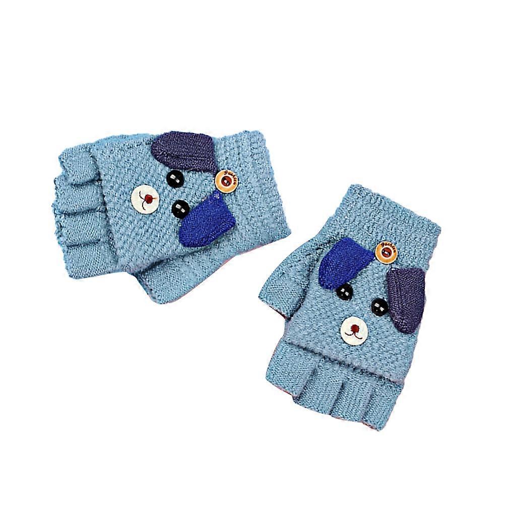 Winter Gloves Kids Half Finger Gloves Designed for 1Pair
