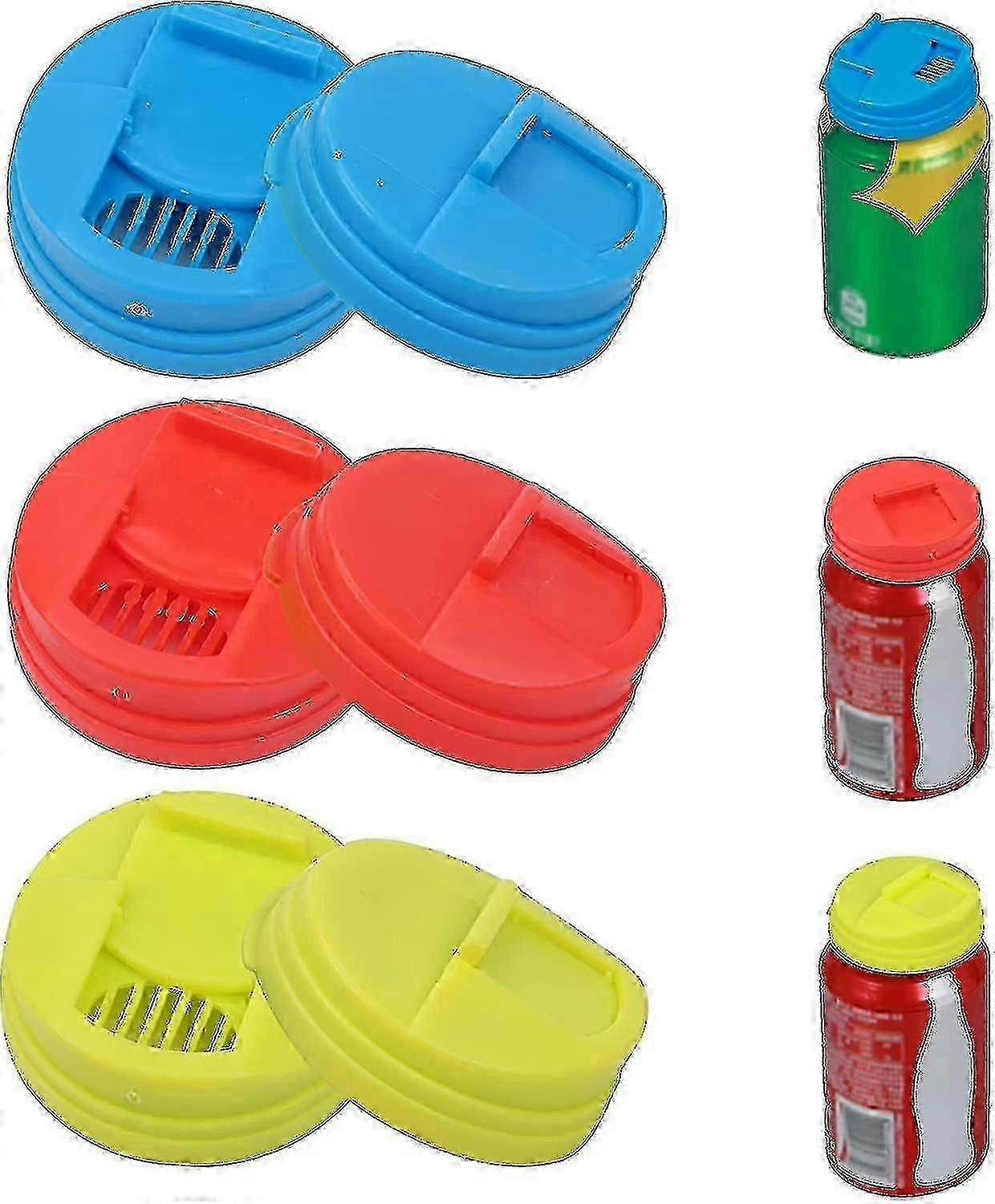 Soda Can Lids Leakproof Cap Press Type Splash Cap Beer Cans Cover Reusable Can Caps2pcs-blue