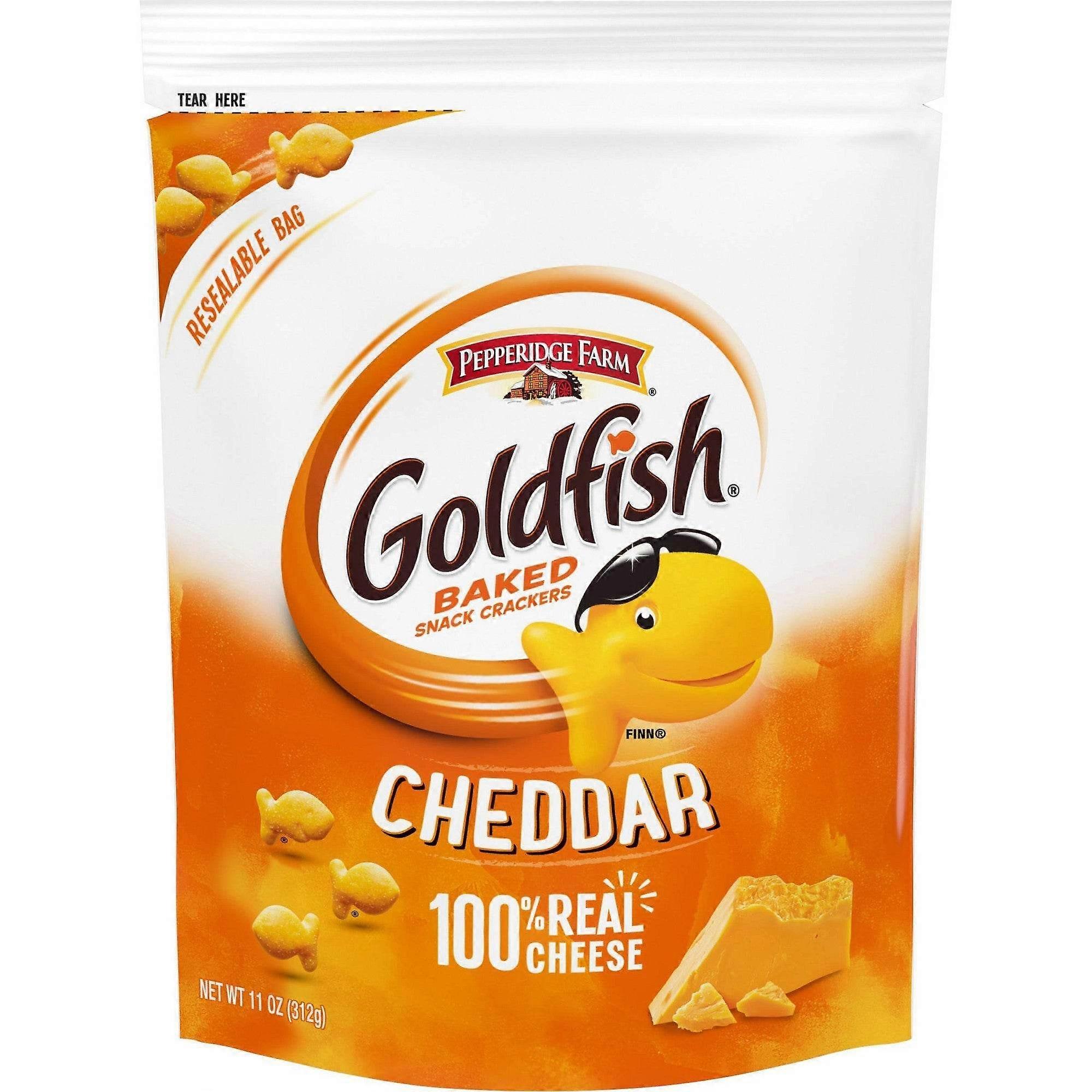 Pepperidge Farm Goldfish Cheddar Crackers Resealable Bag, 11 Oz