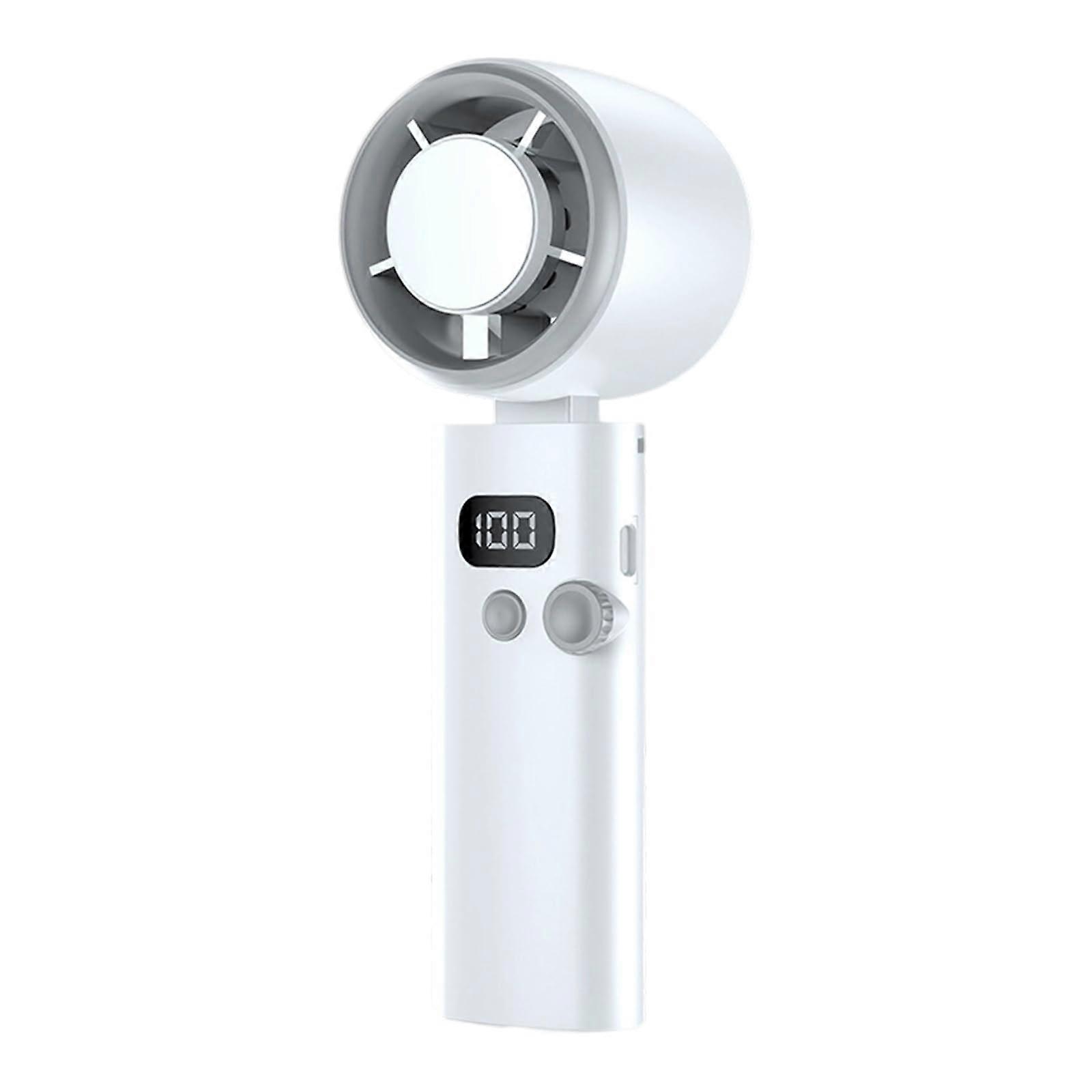 Portable Handheld Fan with Adjustable 0100 Speed USB Rechargeable Cooling for Travel Camping Outdoor Grey