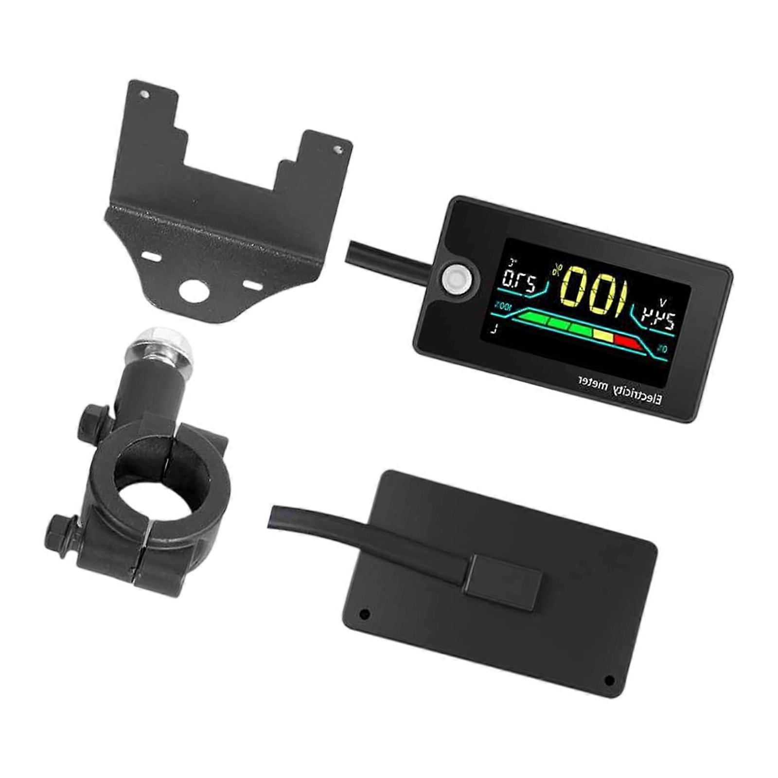 Wide Extent 8 100V Battery Capacity Meter Water Resistant ABS Building Memory Function For Photovoltaic Power Infrastructures Multicolor