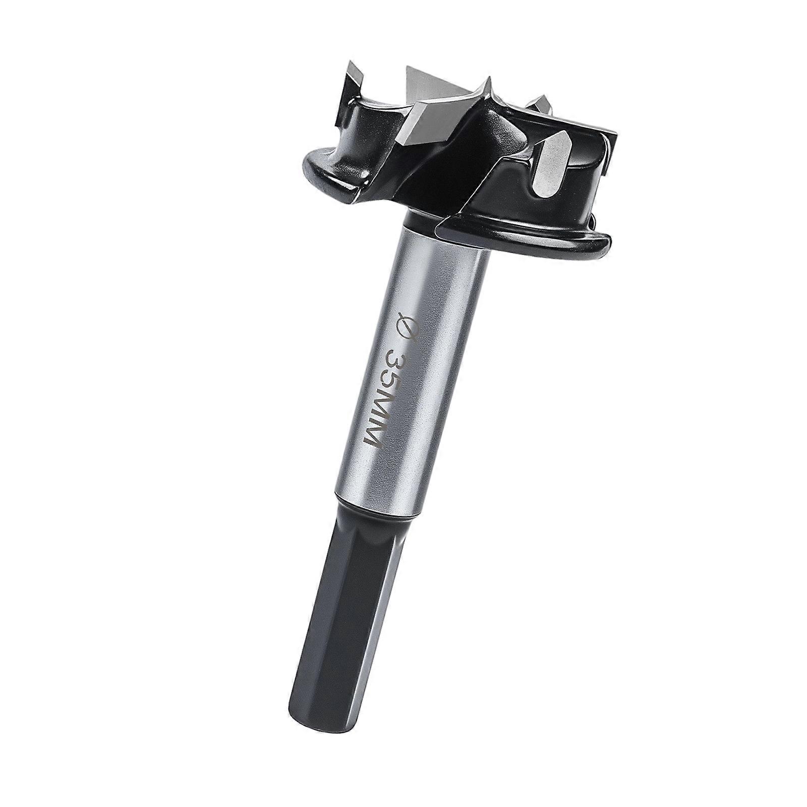 35mm 3 Flutes Hinge Mortise Drill Bit Professional Drilling Bit Woodworking Hinge Cutter Tool For Door Hardware Setups Multicolor