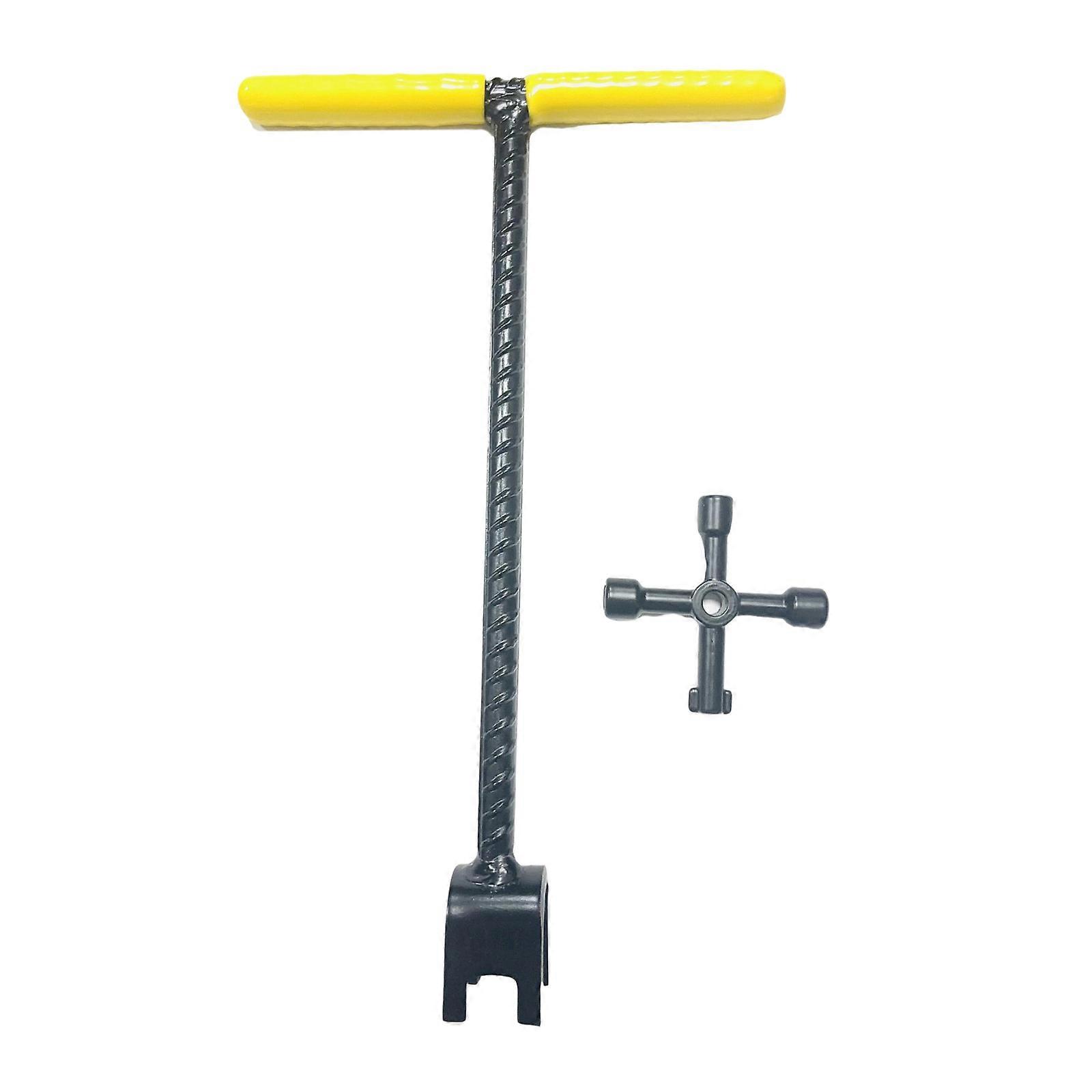 Multifunctional Steel T Handle Spanner Tool Optimized For Leverage Efficiency In DIY Projects And Professional Workshops  Yellow