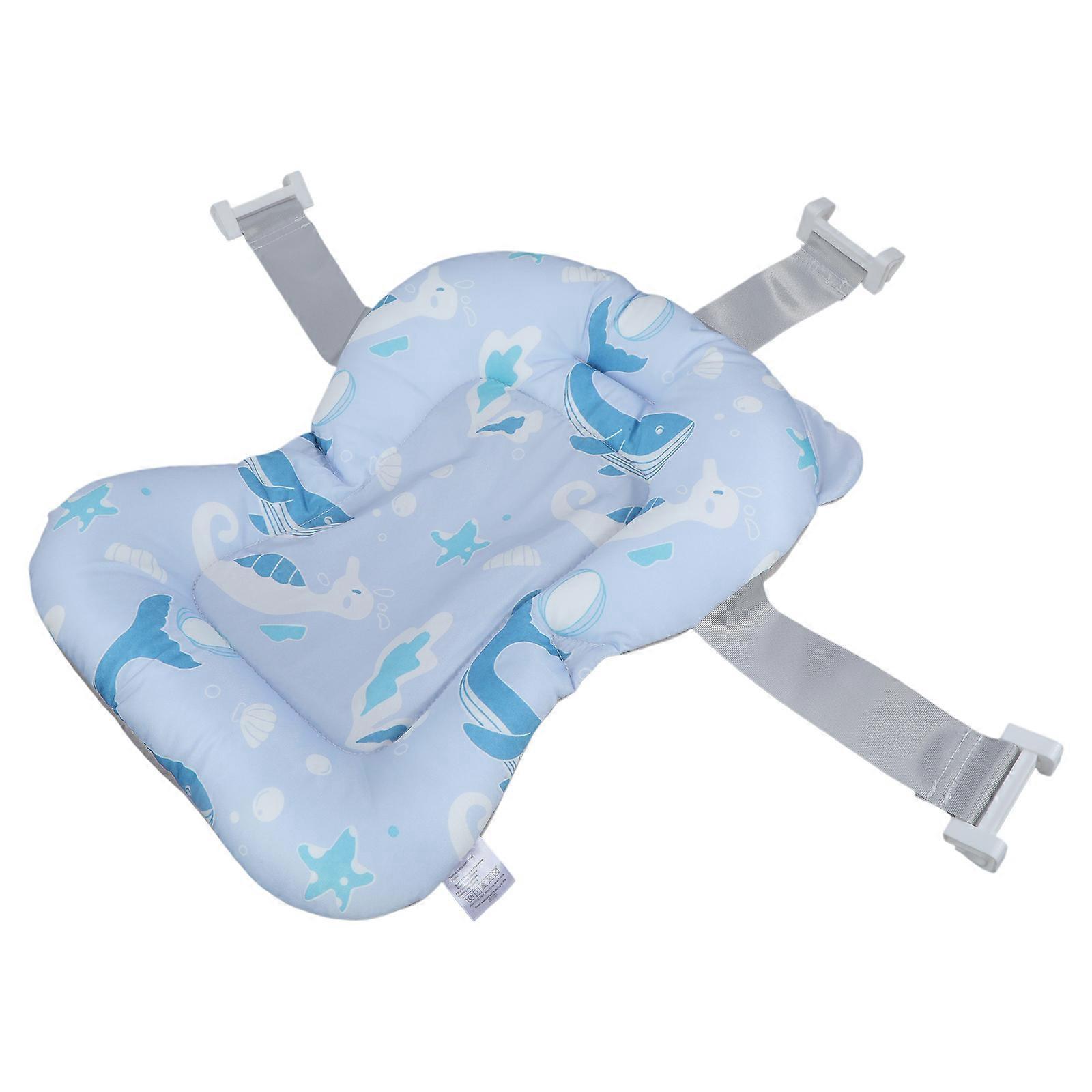 Infant Bath Mat Newborns Bathing Cushion Ergonomically Designing Shower Cushion for Safe and Relaxing Bath Experience  Sky Blue