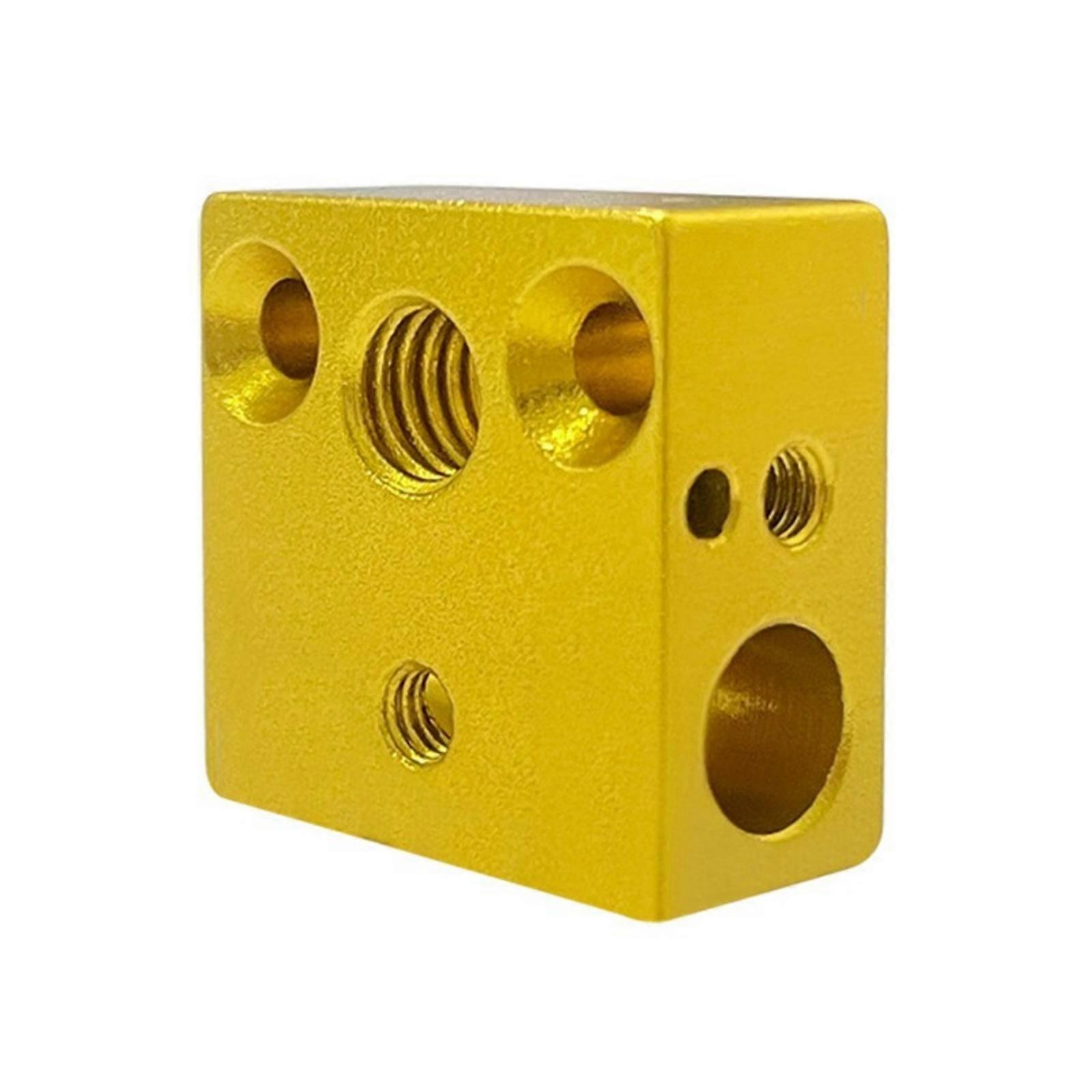 Plated Aluminium Heat Block Heated Block For 3D Printer Hotend MK8 Nozzle Extruder Heater Block Heat Distribution Multicolor