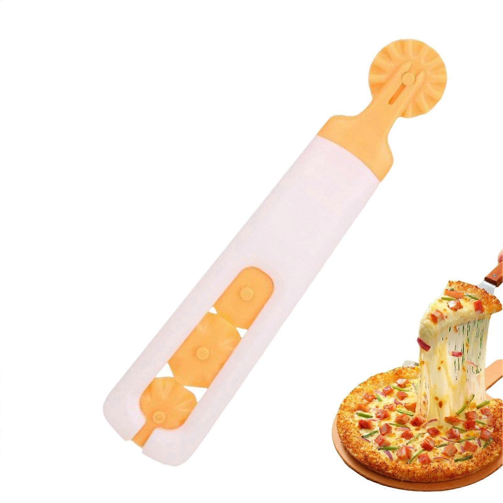 Pizza Cutter Wheel with Ergonomic Handle for Pizza, Cakes and Pastry, 2 Piece Roller Knife Set