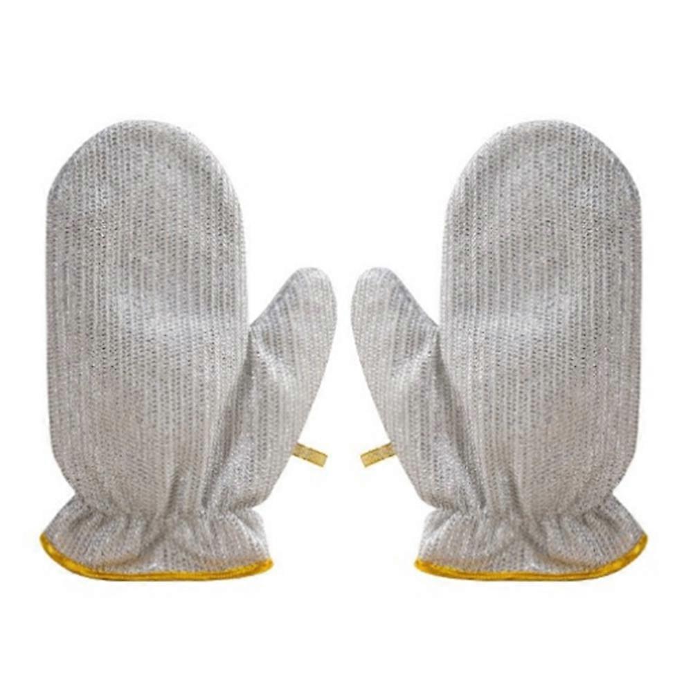 Wire Dishcloth Multipurpose Wire Dishwashing Clean Gloves Kitchen Tool 1Pair