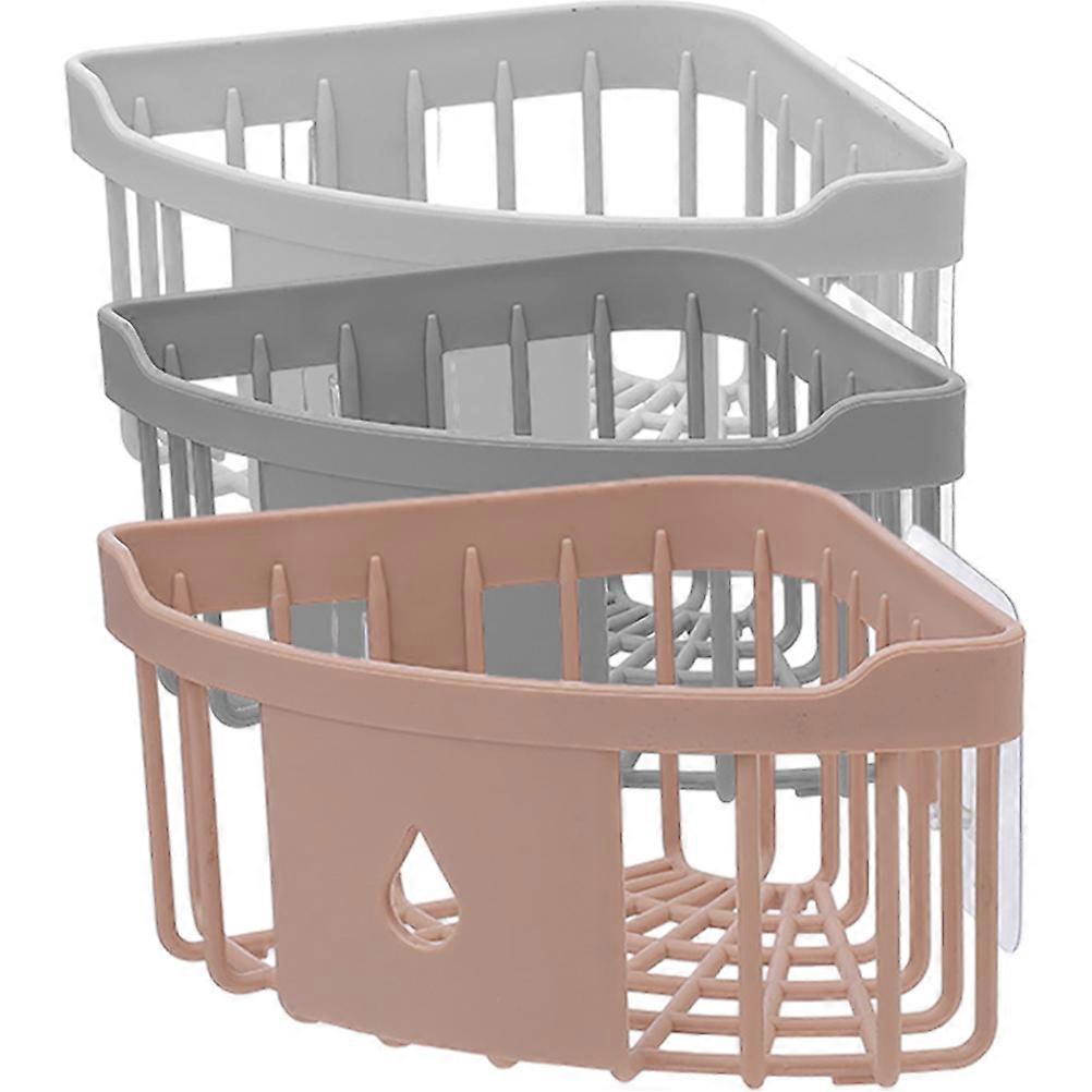 Corner Shower Rack 3Pcs PP Assorted Color Shower Hanging Rack Versatile Room Usage for Kitchen Use