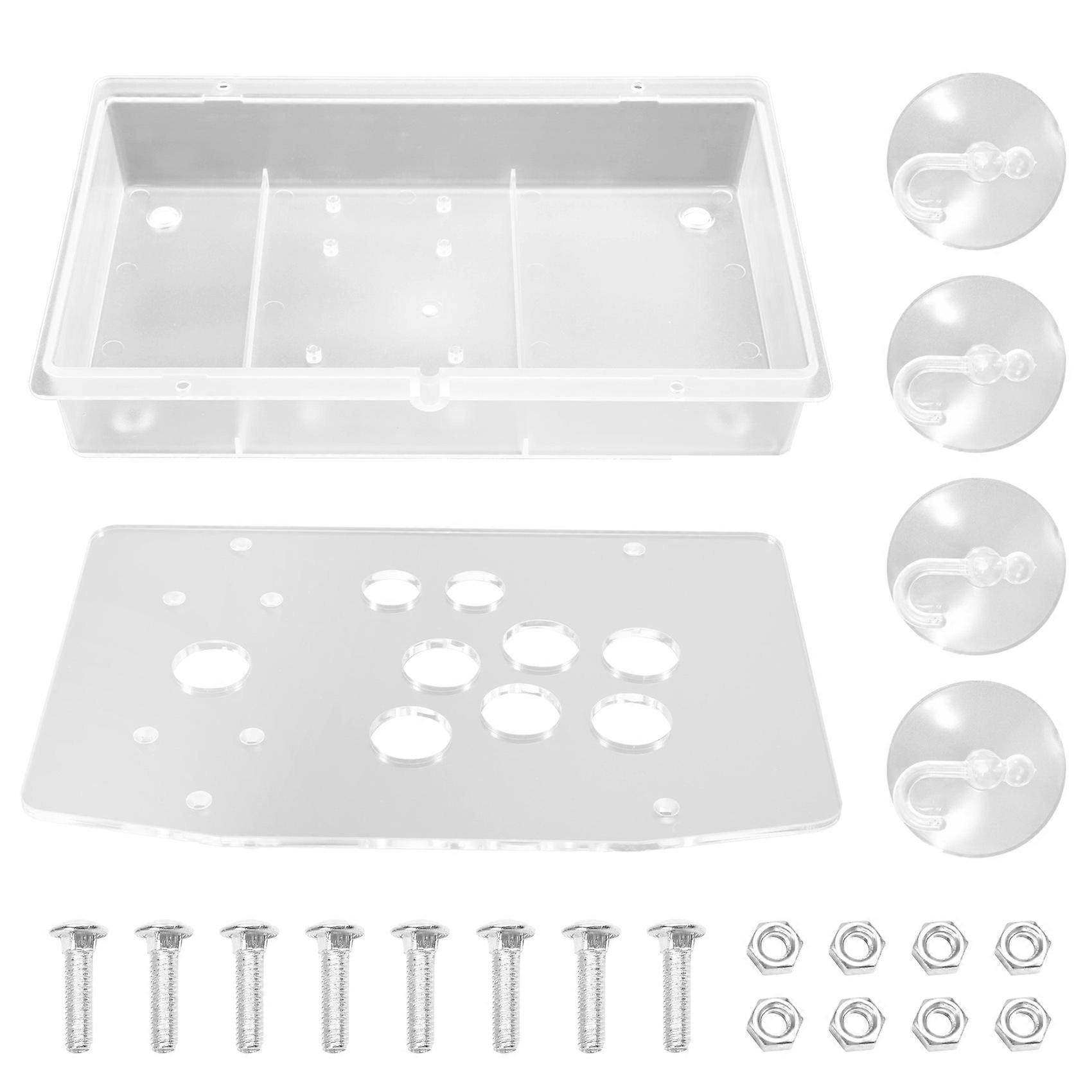 DIY Arcade Joystick Acrylic Panel Case for Arcade Game Machine DIY Can Be Installed Joystick Button for Retro Video Game