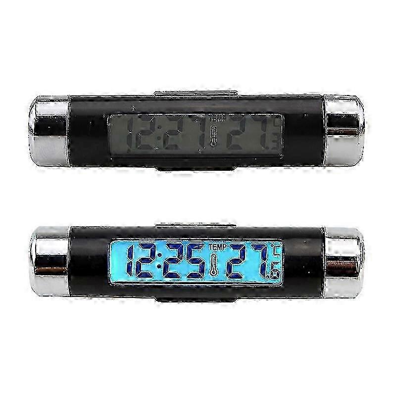 e Car Digital Clock Temperature Display Electronic Clock Thermometer Auto `