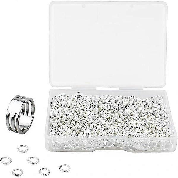 600 pcs Silver Plated Closed Loops Set Split Rings Circle Buckle with Ring