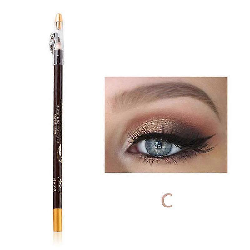 Lápiz de cejas con cuchilla, resistente al agua, resistente al sudor, de larga duración, natural, suave, 5 colores