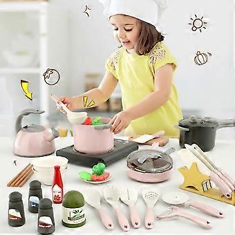 Symulacja Dziecięce Przybory Kuchenne Zabawka Jedzenie Zabawka do Udawania Kuchni Zabawa Dziecięca Naczynia Kuchenne Narzędzia Kuchenne Prezent Niebieski