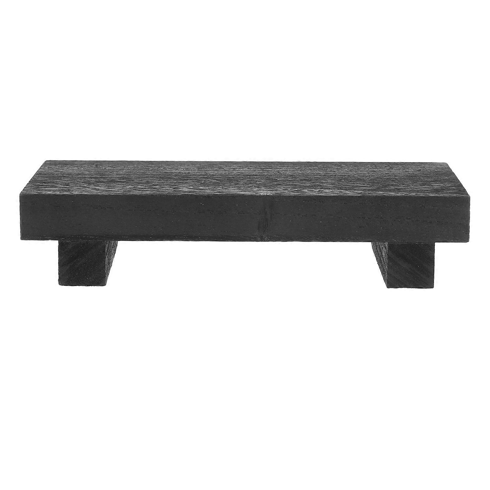 Flower Pot Stand Wood Holder for Home Rectangular Display Tray