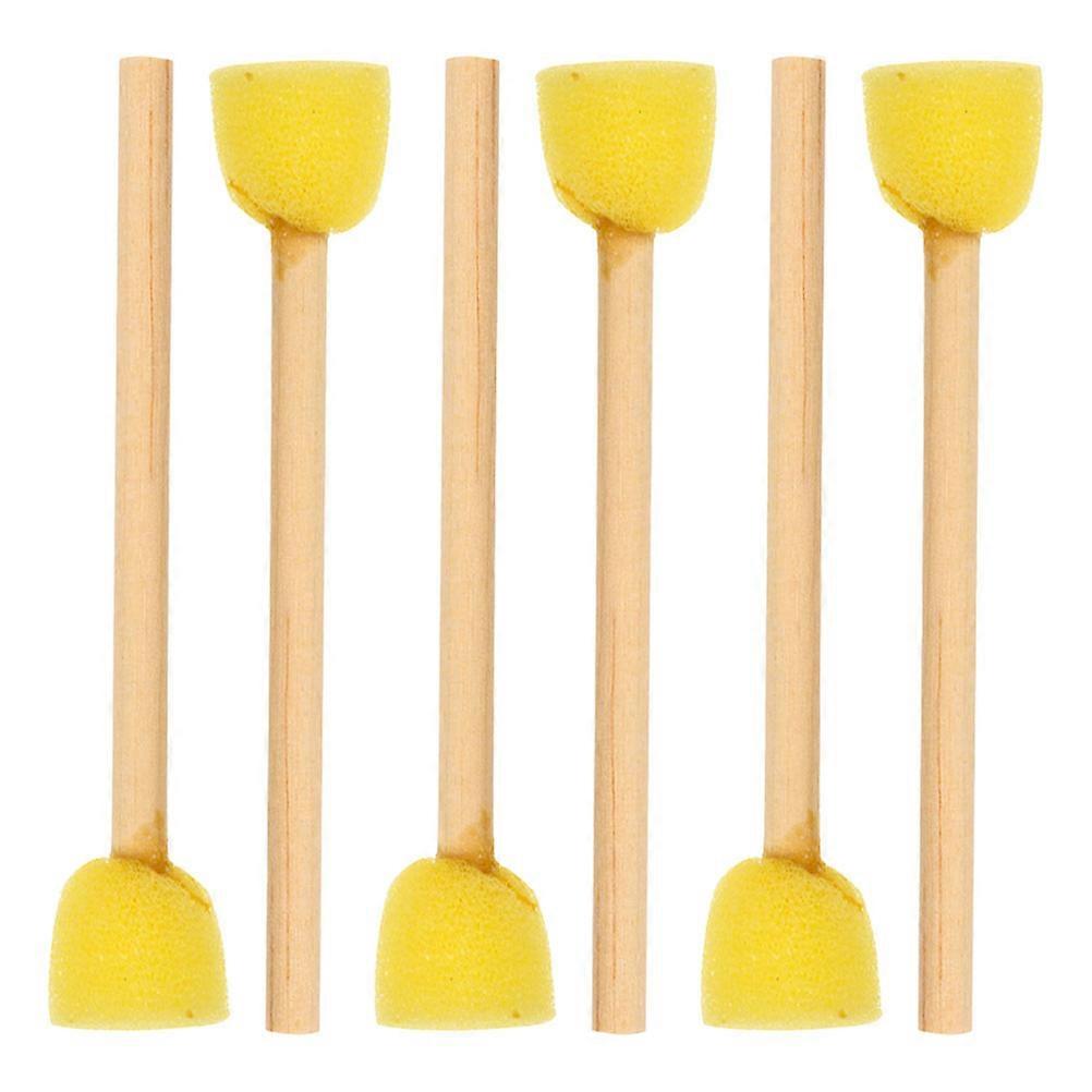 Sponge Paint Brush 6Pcs Set Ideal For Doodling And Craft Projects For Children And Adults With Round Shape And Easy To Clean Design