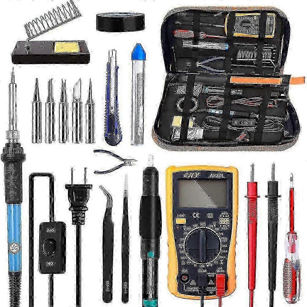 18in1 Soldering Iron Multimeter Welding Tool Adjustable Temperature Pump Solder
