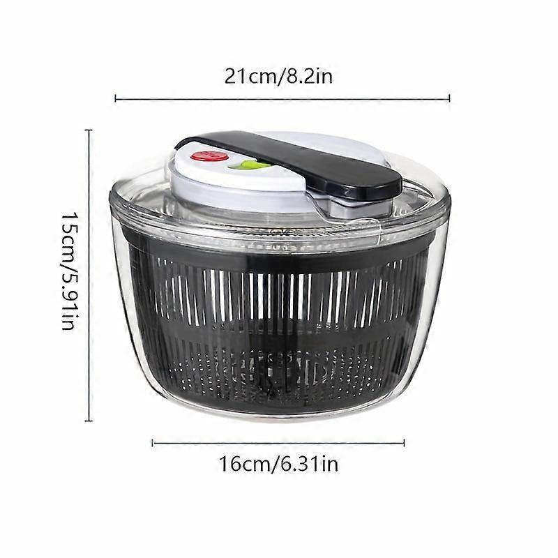 Salad Spinner with Drain, Bowl, and Colander - Quick and Easy Multi-Use Lettuce Spinner, Vegetable Dryer, Fruit Washer, Pasta and Fries Spinner