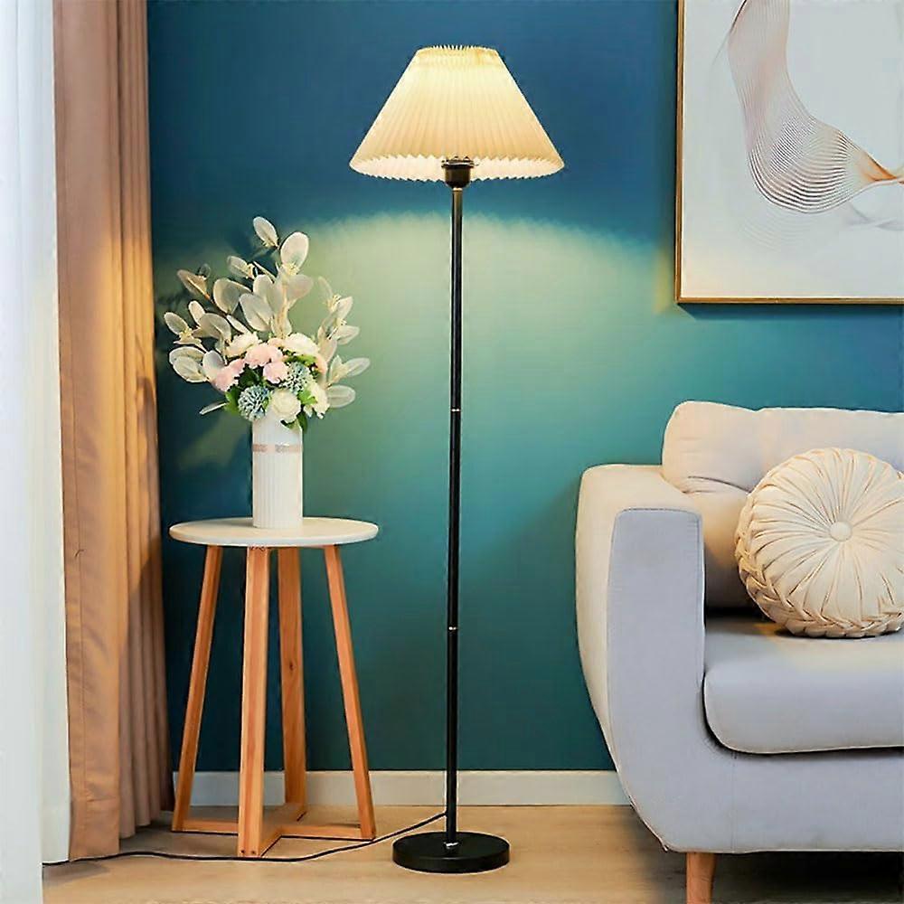 Modern Minimalist Fabric Floor Lamp with Foot Switch, Soft Ambient Lighting for Bedroom and Living Room