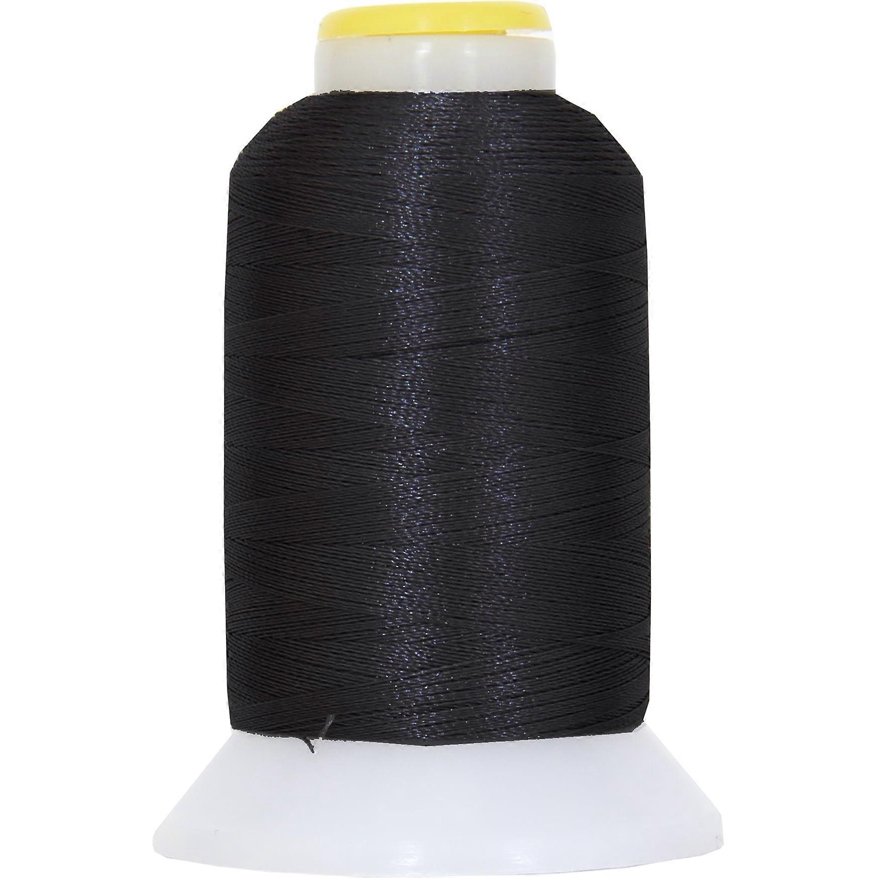 Threadart 60 Weight Micro Embroidery & Bobbin Thread - 1000m Spools - 30 Colors Available - Black