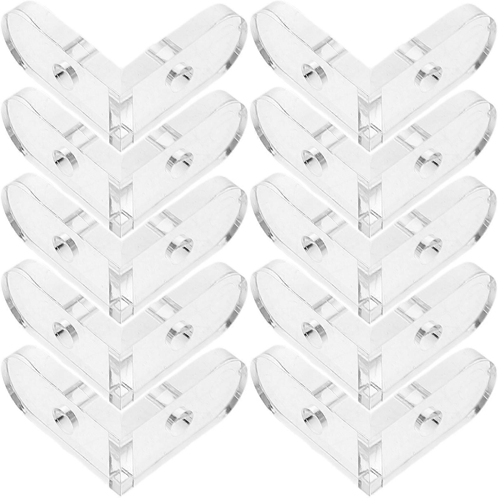 Clear Angle Connectors Acrylic Corner Brackets for Practical Use 15Pcs