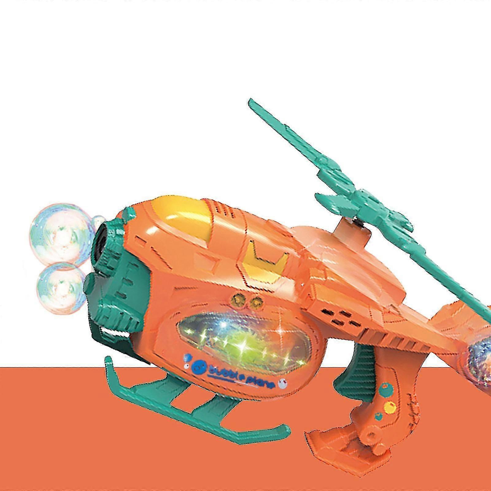 Electric Airplane Bubble Machine Music Lighting Toys Automatic Bubble Maker