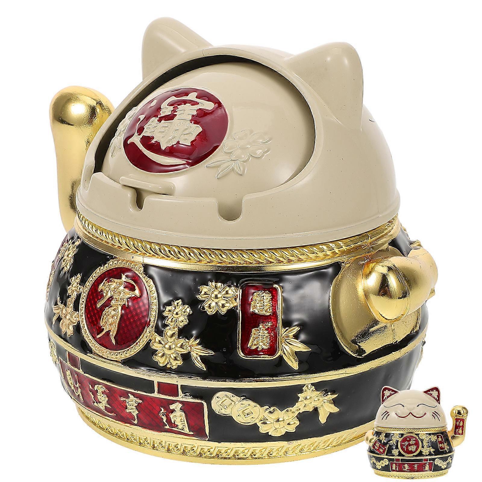 Cartoon Cat Ashtray Convenient Ashtray for Office Supply
