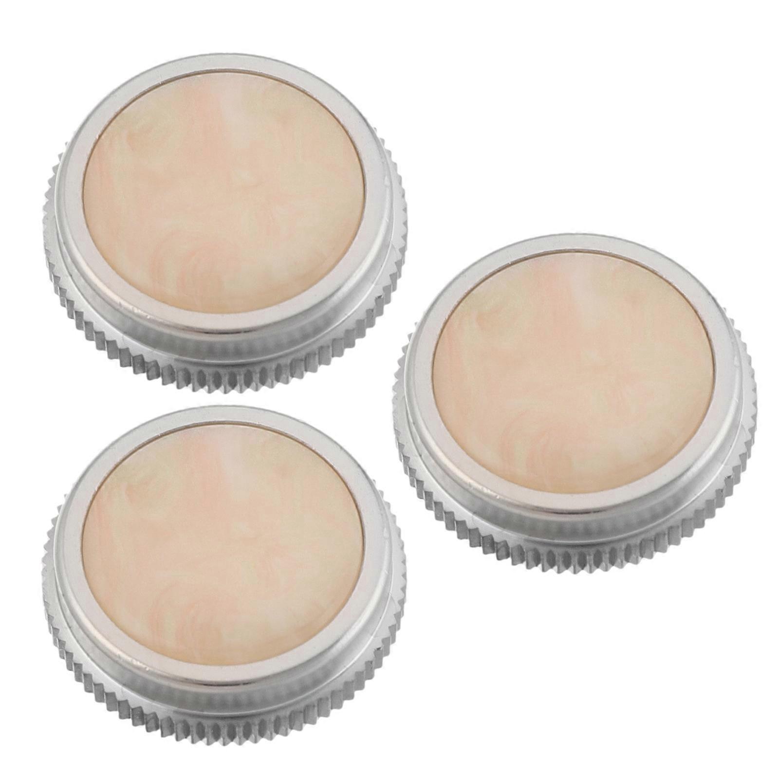 Musical Trumpet Button Base with Snap for Replacement Use 3Pcs Beige