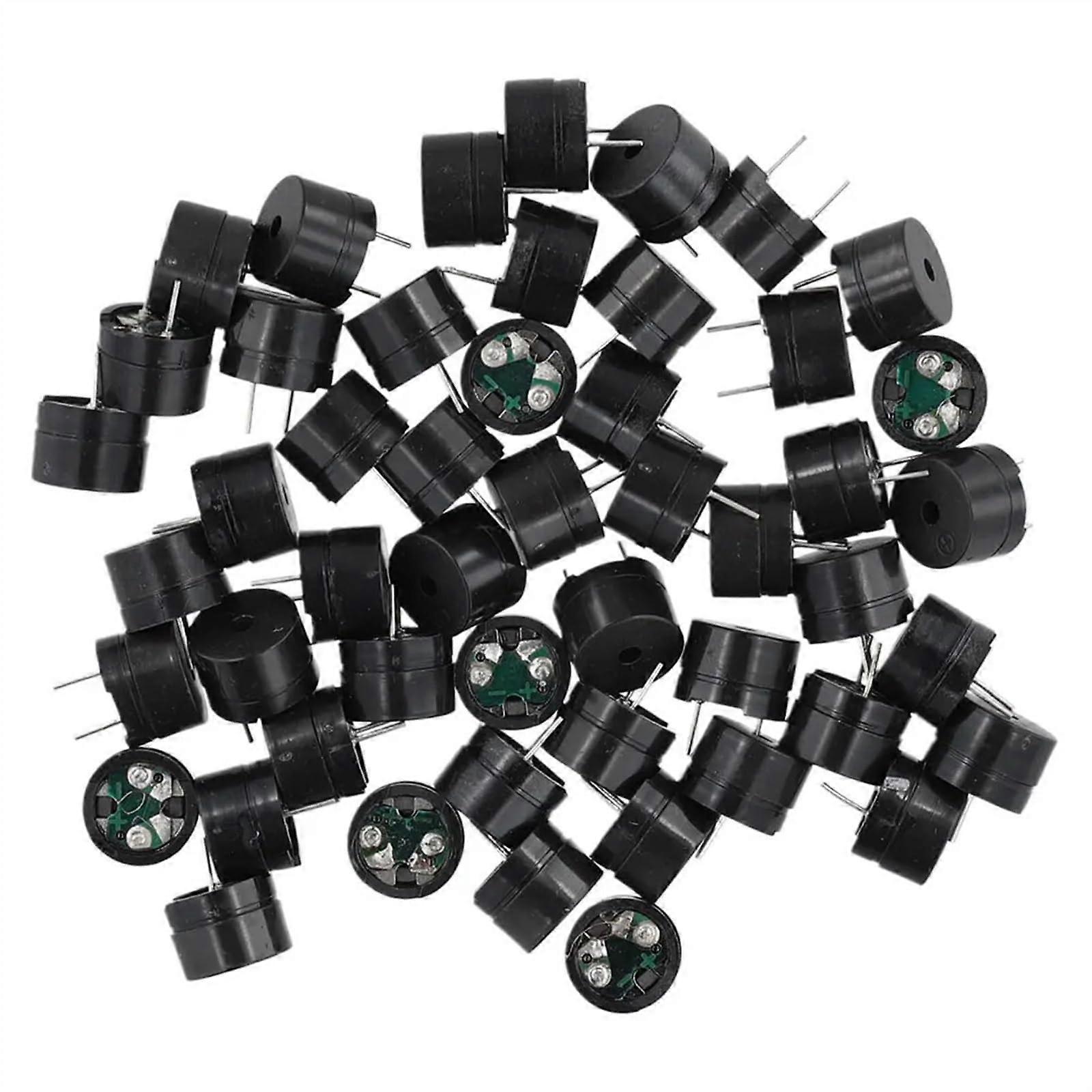 50PCS 12V Warning Buzzer 16 Ohm Electromagnetic 2KHz Clear Audible Alarm Low Power Consumption