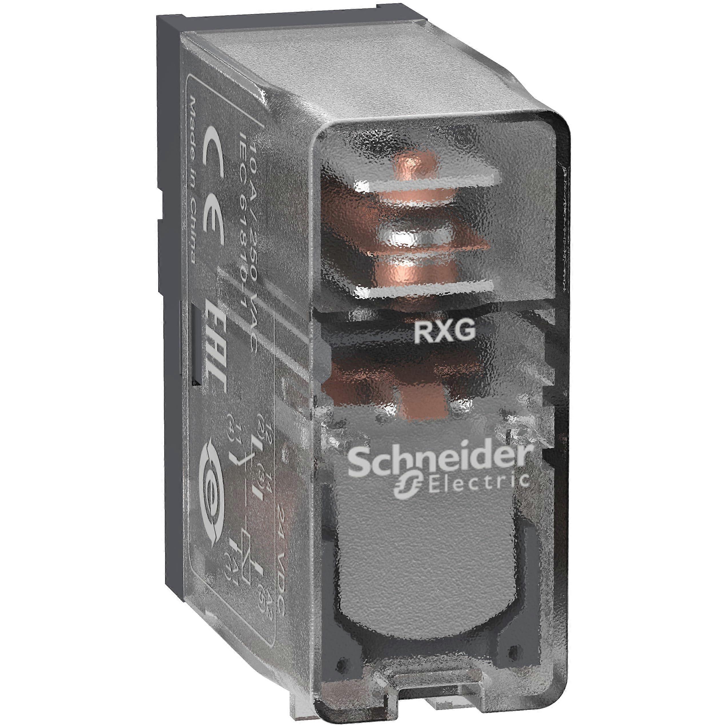 RXG15BD Clear Case PlugIn Relay 24VDC 10A Single Pole Industrial Control