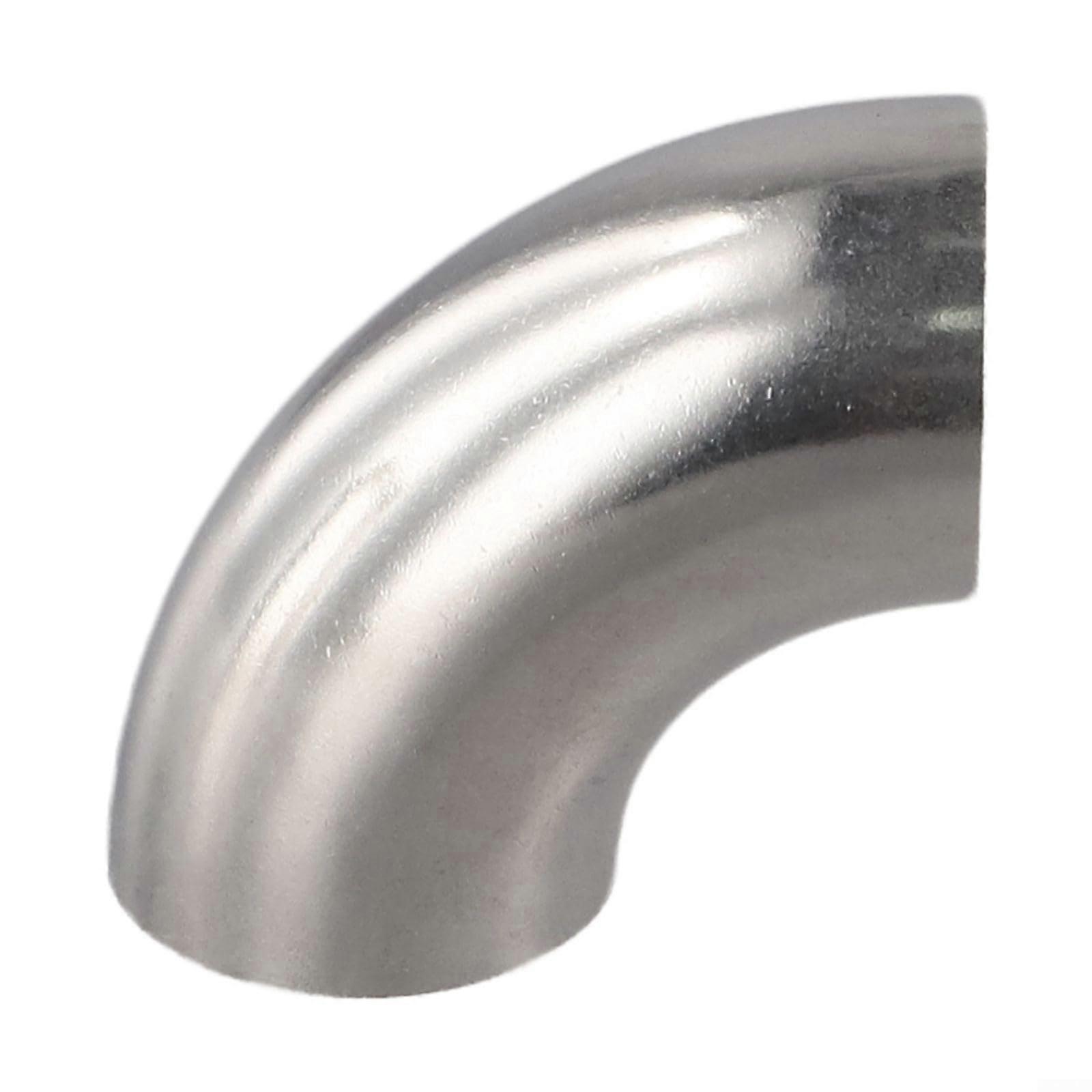 Stainless Steel 304 90 Degree Elbow Sanitary Pipe Fitting with Polished Finish and Leak Connection