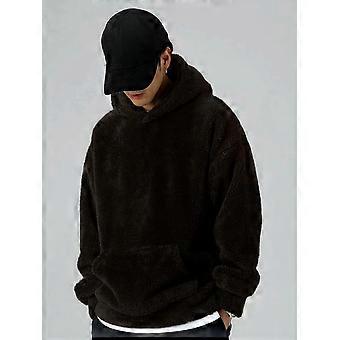 Fashionable Coral Fleece Hoodie Men's Loose Casual Style Autumn Winter New Arrival Outerwear Comfortable Soft Sweatshirt
