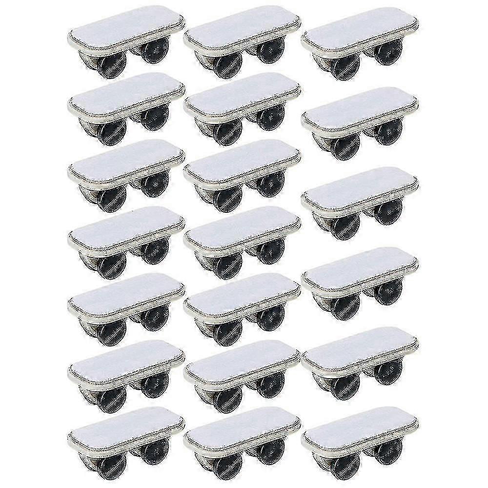 20 Pieces Self Adhesive Wheels Caster Cart On Wheels Boxes Caster Small Caster Paste Plastic Wheel