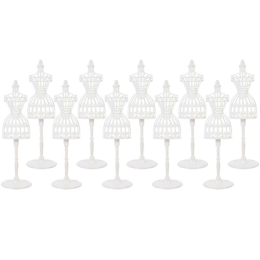 White Doll Dress Support Stand for Display 30Pcs Mannequin Model